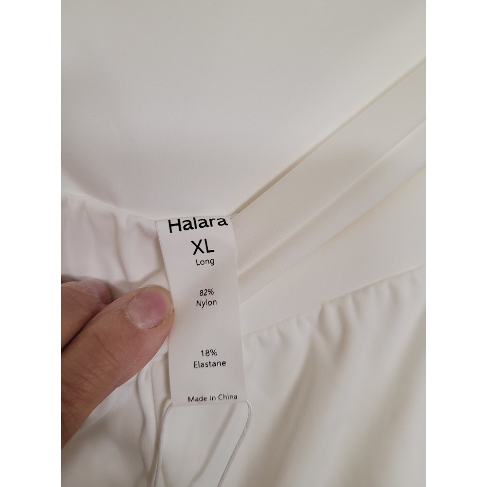 Halara Softlyzero Airy 2-in-1 Shorts White High Waisted Athletic XL Long NWT - Picture 5 of 7